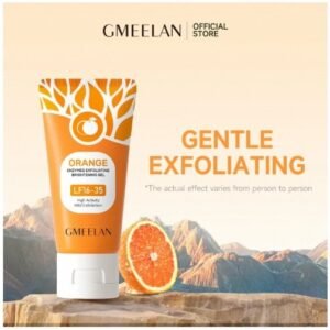 Radiant Glow Orange Enzyme Exfoliating & Brightening Face Gel - Gentle Facial Scrub for Smooth Skin (50g)