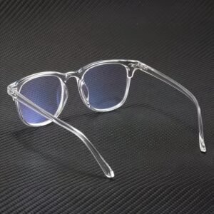 Unisex Anti-Blue Light Glasses - UV400 Clear Lens Computer Eyewear with Hard Case