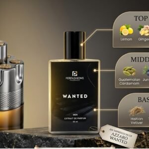 Wanted Inspired Men's Eau De Parfum (EDP) 50ML – Fresh Citrus, Spicy Cardamom & Warm Tonka Bean Long-Lasting Fragrance