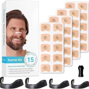Premier Nasal Dilator White Starter Kit - Anti-Snoring & Sports Breathing Support (15-Day Pack)