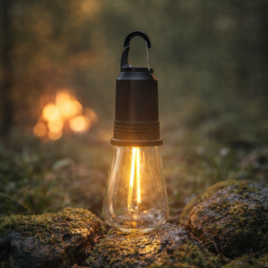 T02 Portable Hanging Camping Lantern - Type-C Rechargeable Warm LED Tent Light with 3 Modes