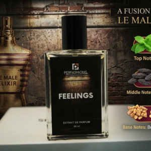 Feelings – Impression of Le Male Elixir | Amber Fougère Extrait de Parfum for Men | 50ml with Premium Box & Carry Bag