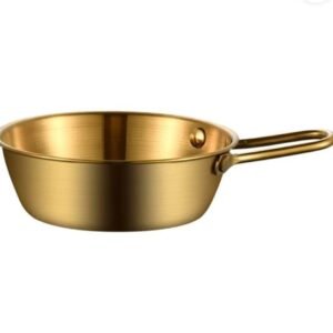 Mini Golden Stainless Steel Sauce Pan Multipurpose Kitchen Cooking Pot - Premium Cookware Designed For Heating Milk And Food Portions Routine