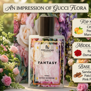Fantasy – Impression of Gucci Flora Gorgeous Gardenia | Floral Sweet Gourmand Extrait de Parfum for Women | 50ml with Premium Box & Carry Bag