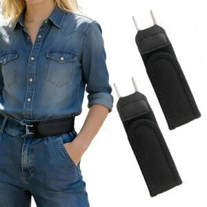 Adjustable Buckleless Elastic Waist Belt With Metal Hooks For Jeans, Dress Pants And Casual Wear