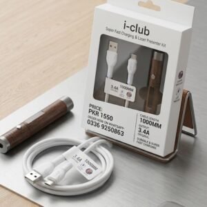 i-Club i3 3.4A Fast Charging Cable for Android - 1M Durable Pure Copper USB Data Cable